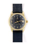 Vintage 1950s 33mm OMEGA Seamaster Calendario Auto Ss / Oro Llenado Negr... - €1.093,67 EUR