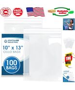 Durable 100 Count Resealable Cello Bags 10&quot;x13&quot; - Self-Seal &amp; Tear-Resis... - $455.80 MXN
