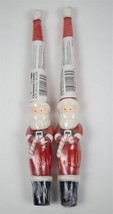 Vintage Christmas Santa Claus St. Nick Shaped Taper Candles Set Of 2 New Sealed - $15.83