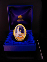 1993 Halcyon Enamel Box - Jesus in Manger - English Trinket casket - Christmas k - £176.99 GBP