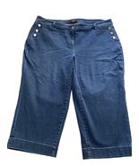 Talbots Woman Petites Stretch Cropped Side Button Pocket Jeans Size 22WP - $28.49