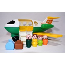 Vintage Fisher Price Little People #182 Play Family Jetliner 1980 Comple... - $49.49