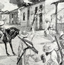 Cubans Burning Village Victorian 1898 Print Cuba&#39;s Freedom Spanish War D... - $549.97 MXN