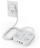 Surge Protector Flat Extension Cord 5Ft, Flat Plug Power Strip with 4 Ou... - €20,75 EUR