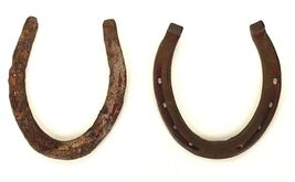 Lot of 2 Vintage HORSESHOES - Rustic - Wall Hangers - $8.24