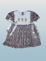 NEW Boutique Easter Cross Girls Short Sleeve Floral Dress - £8.79 GBP