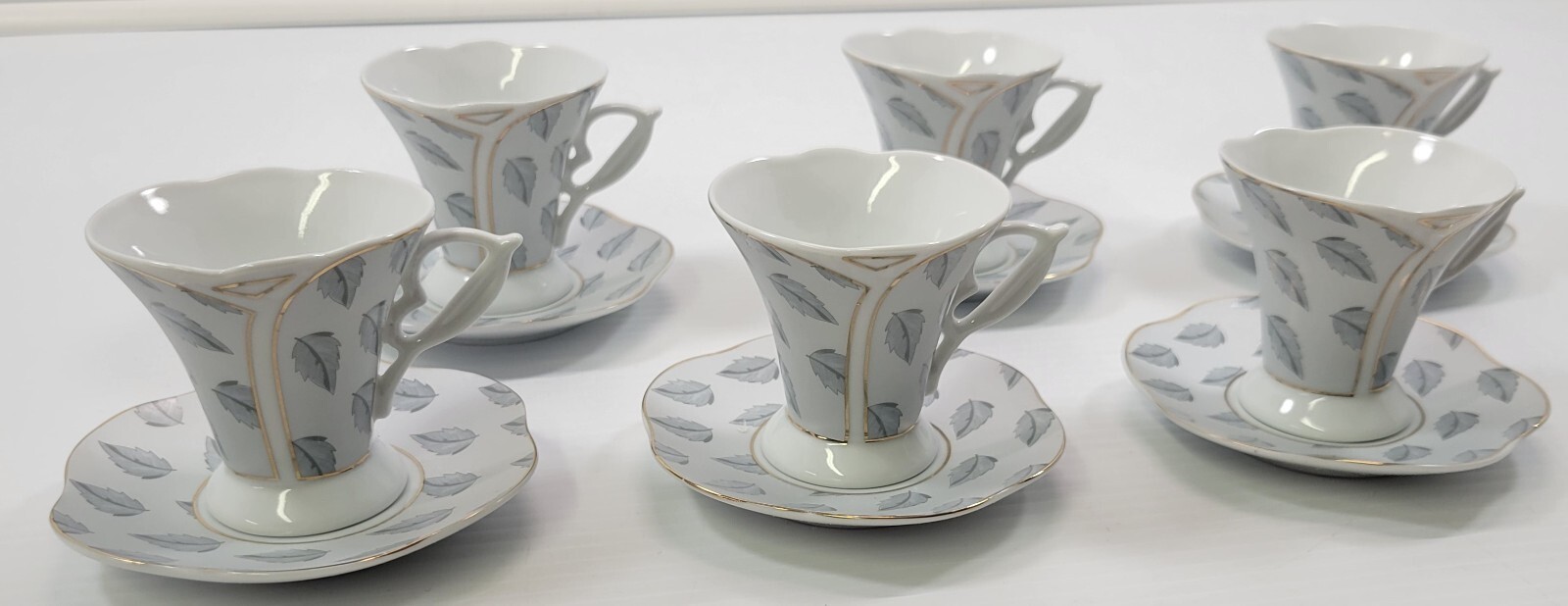 YMM Napoli Floral Demitasse Espresso Coffee Cup and Saucer Serving for 6 Set Item image 3