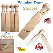 MAXPERKX 4pcs Wooden Door Wedges - Beech Wood Door Stoppers for Securely Holding - £4.40 GBP