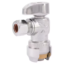 SharkBite 23036-0000LF Push-Fit Angle 1/4 Turn Angle Stop Valve 1/2 X 3/8&quot; OD - £8.54 GBP