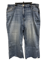 Kut From The Kloth MEG High Rise Wide Leg Distressed Tattered Denim Jean... - £46.97 GBP