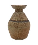 Studio Art Pottery Stoneware Vase Signed KLEIN Earth Tones Beige Brown B... - £19.75 GBP