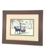 Thelma Winter One Horse Open Sleigh Framed w Glass 20 x 24 Signed 14/100 - $1,075.62 MXN