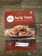 New &amp; Sealed HIC Pop Up Timers Set of 2 Turkey &amp; Chicken Cooking Made in... - $11.76