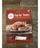New &amp; Sealed HIC Pop Up Timers Set of 2 Turkey &amp; Chicken Cooking Made in... - $216.82 MXN
