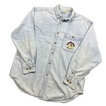 Vtg Walt Disney Gallery Donald Duck Denim Shirt 65 Fiesty Yrs Pocket Dis... - £19.46 GBP