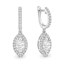 18Carat White Gold Marquise Diamond Earrings 1.25 Carats GIA - £3,603.86 GBP