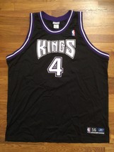 Authentic 2002 Reebok Sacramento Kings Chris Webber Away Road Black Jers... - £599.50 GBP