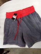 Nike Air Jordan Flight Fleece drawstring Shorts Red gray L womens 9144 - £35.39 GBP