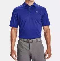 UNDER ARMOUR UA TECH POLO SHIRT SHORT SLEEVE ROYAL BLUE SIZE SMALL - £19.45 GBP