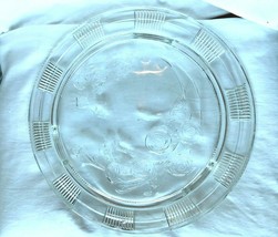 Vintage Crystal Sharon Depression Glass Cake Plate 11.25&quot; - £6.37 GBP