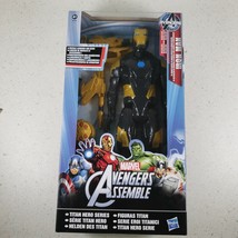 Marvel Avengers Assemble Titan Hero Series Black &amp; Gold Iron Man Action Figure - £18.49 GBP