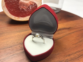925 STERLING SILVER PEARL &amp; CZ RING SIZE 5.5 - $25.02