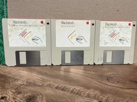 Vintage Macintosh Mac Paint / Mac Write And Guide Tour Cassette And Disk - £26.47 GBP