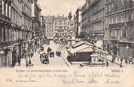 Wien Vienna Austria~Graben Dreifaltigkeitssaule Errichtet 1693~1902 Postcard - £7.15 GBP