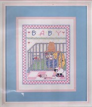 Bucilla Daisy Kingdom Stamped Cross Stitch Kit #40621 Playpen Bunny NEW 8" x 10" - $17.77
