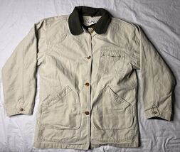 Ll Bean Chore Jackets Women’s Medium Beige Flannel Lined USA Made READ - $55.00