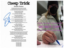 Robin Zander signed Cheap Trick Dream Police Lyrics sheet COA Proof autographed - £116.80 GBP