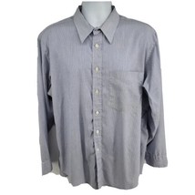 Christian Dior Monsieur Long Sleeve Button Dress Shirt 17.5 / 34 Blue St... - $24.70