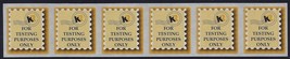 TD141 Test / Dummy Strip of 6 &quot;KR For Testing Purposes Only&quot; Buy3 Get1 M... - $10.99