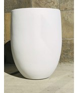 Pure White, 21.7-Inch-Tall Kante Lightweight Concrete Outdoor Round Bowl - £71.25 GBP