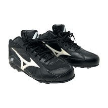 Mizuno baseball cleats mens 7 black lace athletic sport training shoes 9-spike - £12.58 GBP