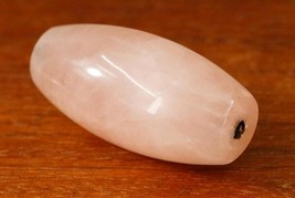 Artisan Jewelry Supply Pink Quartz Partially Drilled Oblong Rounded Foca... - $14.84