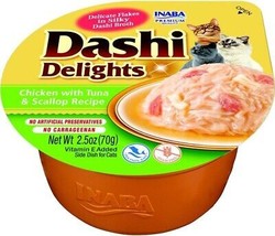 Inaba Dashi Delights Chicken &amp; Tuna Scallop Flavored Cat Food Topper - £2.29 GBP+