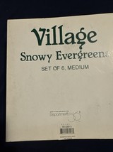 Dept 56 SNOWY EVERGREENS Set of 6 Medium Christmas Village Accessories #... - $22.50