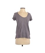 James Perse Slub cotton Scoop neck Cap Sleeve T-shirt Gray Sz 1/Sm - $19.99