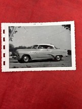 1955 Buick RIVIERA Photo Real OOAK Vintage Black &amp; White Car Snapshot - £7.70 GBP