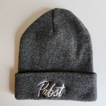 Pabst Blue Ribbon Stocking Hat Winter Cap Gray Beanie One Size Port &amp; Co... - £7.47 GBP