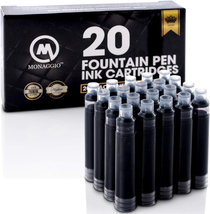 Vivid Black Ink Cartridges for Fountain Pens. Amazing Big Pack of 20 Short Inter - £14.20 GBP