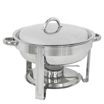 Classic Round 5 Qt. Stainless Steel Chafing Dishes Buffet Catering - £52.59 GBP