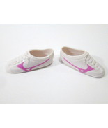 Vtg Barbie Pink &amp; White Gym Shoes (Tennis) Sneakers Squishy 1980s - $12.00