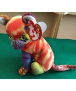 Ty Beanie Baby &quot;Kaleidoscope&quot; the Cat 6” Plush 2000 Vtg w/ Tags Multicol... - $225.71 MXN