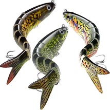 LASOCUHOO Fishing Lures for Bass Trout Multi Jointed Swimbaits Slow Sink... - $26.28