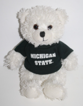Michigan State T Shirt Teddy Bear 7&quot; White Plush Its All Greek to Me Sof... - £10.07 GBP