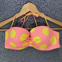 Victoria Secret Yellow Polka Dot Bikini Top Womens Push Up Multiway Swimsuit 34D - £12.00 GBP