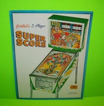 Super Score FLYER Original 1967 Vintage Retro Game Artwork Sales Sheet - £33.28 GBP