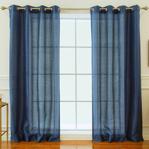   NAVY BLUE 1PANEL CURTAIN TREATMENT HOME DECOR BAY OR STANDARD WINDOW S... - $22.99